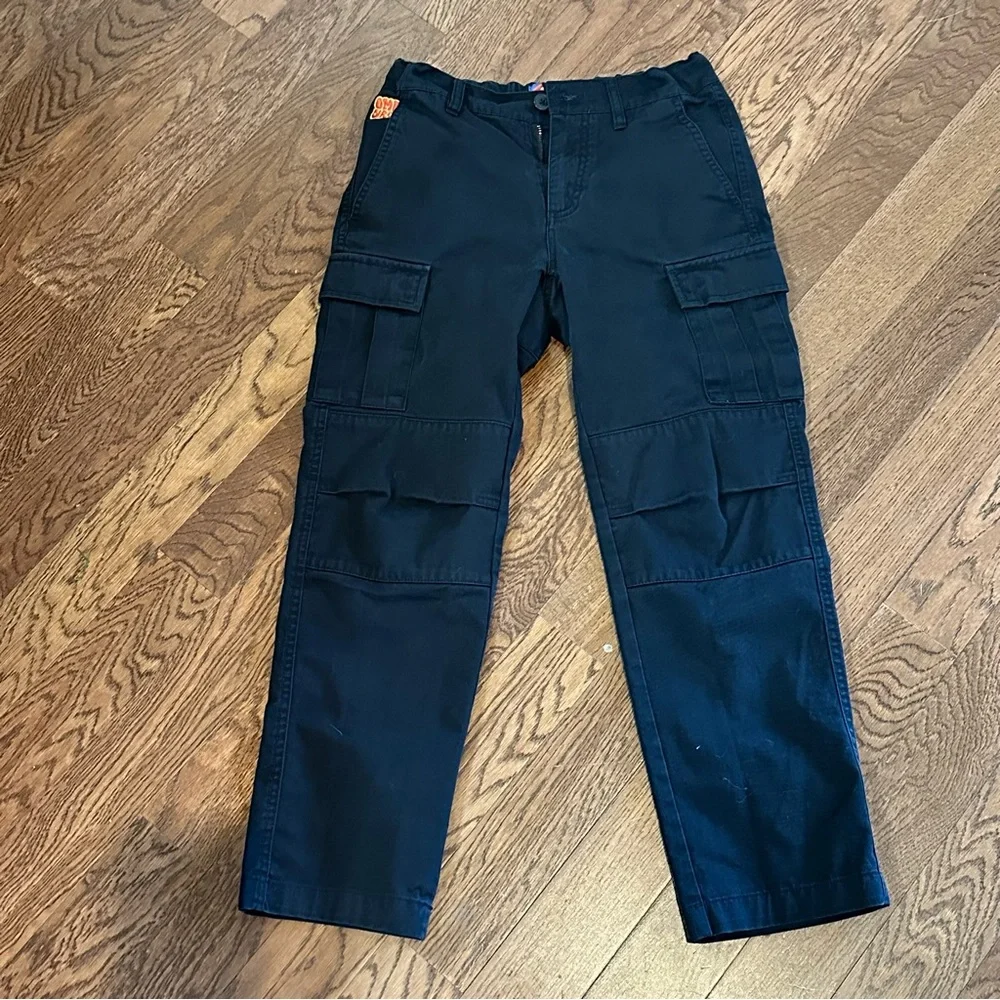 Umpyre Boys Black Cargo Pants with Adjustable Waist size 8
